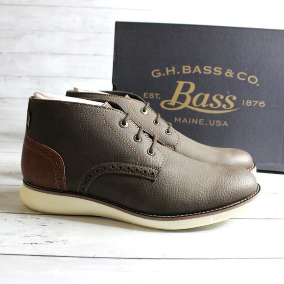 GH Bass Men\'s Chukka Hi Top Shoe Boots Brown Size 10 M Faux Leather Lace main image 5
